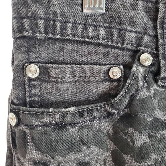 Express Zelda Slim Fit Ultra Low Rise Leopard Animal Print Jeans Black Size 4 - Picture 13 of 16